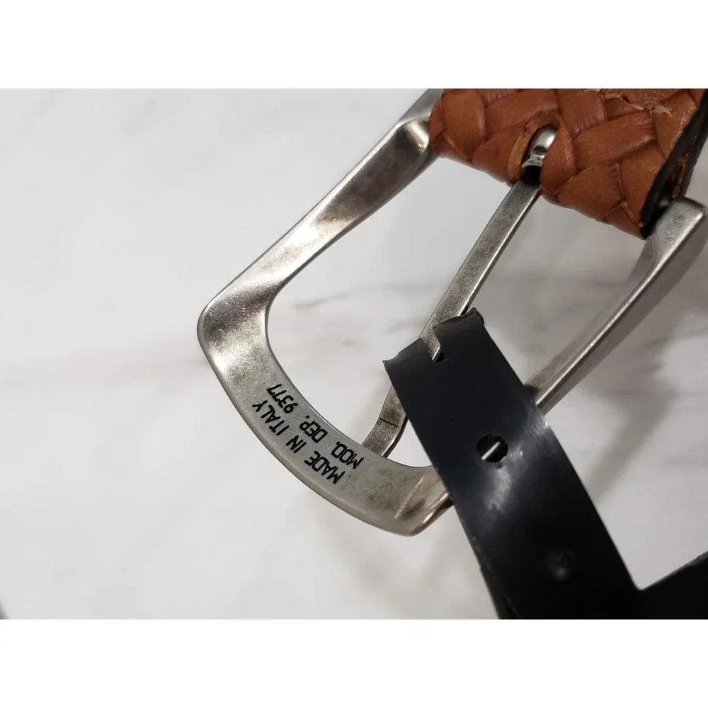 Jack & Jones Leather brown braided men's belt‎ dress up church wedding JACKLEO